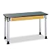 Diversified Woodcraft P8602K UV Finish Plain Adjustable Height Table with Chemguard Top, 60" Width x 39" Height x 24" Depth