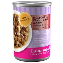 Eukanuba Puppy Cuts Mixed Grill with Chicken and Beef in Gravy Canned Dog Food