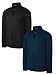 Adidas Golf adiPURE Pullover Herren Langarm 1/2 Reißverschluss Blau/Schwarz