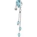 Top Drop Aqua Gem Precious Petals Titanium Belly Ring