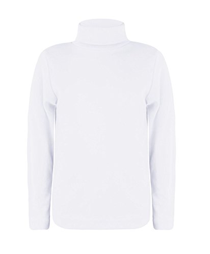Kids Turtleneck Top in White 7-8 Years