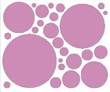 Review Westgate  / 25 Light Pink Peel and Stick Polka Dots Vinyl Wall Decor Removable Stickers