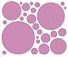 25 Light Pink Peel and Stick Polka Dots Vinyl Wall Decor Removable Stickers