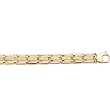 14K Two-Tone Gold Man's Links Bracelet - 8.5 inches