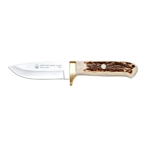 Puma 6816050 Elk Hunter Stag SGB Fixed Blade Knife, Plain Stag