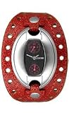 Mango Red Leather Cuff Black Dial Women's Watch #QM5113102