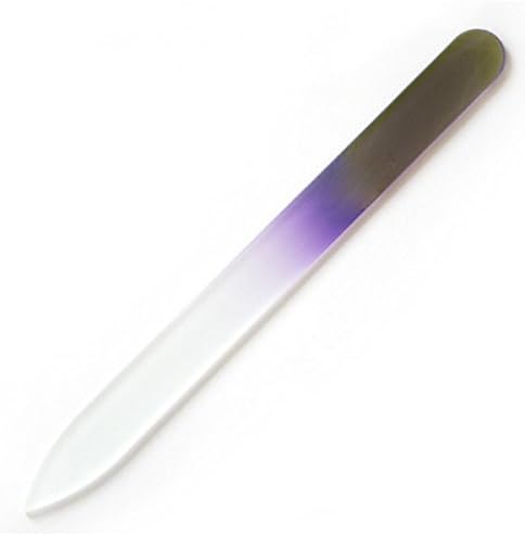 Bona Fide Beauty Czech Glass Nail Files, Pearl Color Combinations, Medium Size, Double Sided Glass Etched Pointed for Beautiful Nails