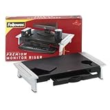 Fellowes Office Suites Large Monitor Riser, Black Silver