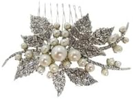 SimanTu Crystal and Pearl Pin/Comb