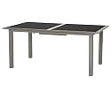 Siena Garden 431268 Delano Tisch 170/220 x 100 Gestell, Alu champagner Glasplatte mocca