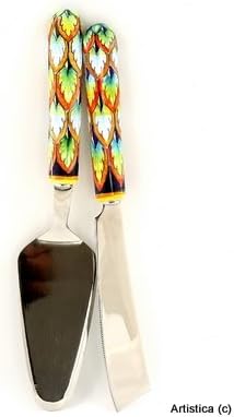 DERUTA VARIO: Cake knife and Server set with ceramic handle [#2040-VAR]