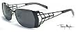Thierry Mugler Sunglasses with black frames and gray lenses. Model: TM10115-C2