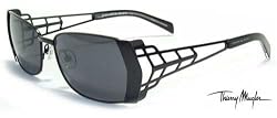 Thierry Mugler Sunglasses with black frames and gray lenses. Model: TM10115-C2