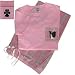Women's pink plaid PJ's Border Collie