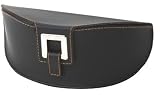 Leather Button Closure Sunglasses Case for Big Sunglasses