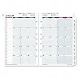 Tabbed Monthly Calendar, 8-1/2x11, 7-Ring, WE/CM (DRN068685Y)