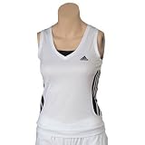 Womens Adidas Response Court Top - White/Black