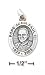 Sterling Silver Oxidized 16x19mm Pope John Paul Ii Memorial Charm