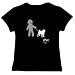 I Pet / Pugs Dogs Womens T-Shirt (Black, Sizes X-Small – XXX-Large)