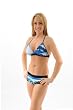 Boyshort Bikini Swimsuit REVERSIBLE Aaron Chang Paradise Print Black Jr Size Small