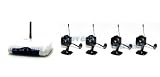 Portable 4-Camera Wireless Video Spy Gadget --- Power on the unit and immediately receive hidden covert videos from 4 different locations through your TV monitor or PC wirelessly --- Dual power 9V Battery or 12V DC operational Tiny Wireless Pinhole Transmitter Cams + 12V DC Palm Size 4-CH USB Wireless Video Receiver