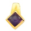 14K Yellow Gold Cabochon Amethyst Pendant