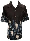 NEW Skulls Flames border Biker shirt, family, Dragonfly by 