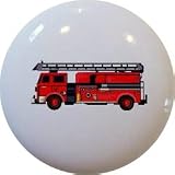 Fire Truck Ceramic Cabinet Drawer Pull Knob