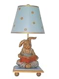 Reading Rabbit Blue Lamp