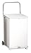 Rubbermaid Commercial Defenders Step-On Trash Can with Plastic Liner and Wheels, 40-Gallon, White