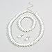 Childrens Girls Jewelry 3pc Pearl Set Bracelet, Necklace & Earrings for Girls