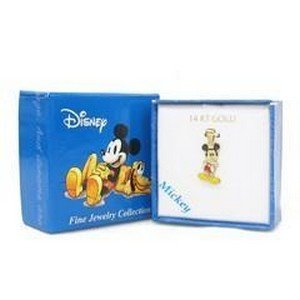 Childrens Toyshop  Jewelry : 14K Gold Walt Disney Childrens Mickey Mouse Enamel Charm