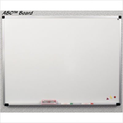 Quick Ship: ABC Markerboard Size: 4' x 10', Map Rail: With Map Rail