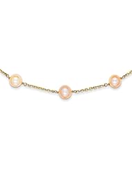 14K Cream Color Cultured Pearl Necklace