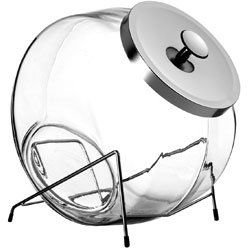 <b>2 Gallon Penny or Candy Jar with Chrome Lid and Holder (80142AH)</b>