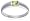 9ct White Gold AMR315779 Ladies Princess Cut Peridot Solitaire Ring
