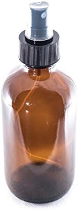 My Oil Gear 8oz Amber Glass Bottle with Pump for Essential Oils (Single)