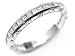 Platinum Filigree Hand Engraved Wedding Band, Channel Set Full Circle with Princess Cut Diamonds, Ring Size 6.5 (T.w 1.50)