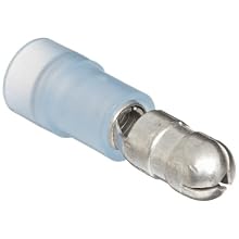 Morris Products 12056 Bullet Disconnect, Double Crimp, Nylon Insulated, Blue, 16-14 Wire Size 0.197"   (Pack of 100)
