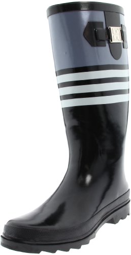 Tommy Hilfiger Women's Lee Boot,Black/Grey,6 M US
