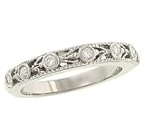 Antique Style Round Diamond Wedding Band .16cttw