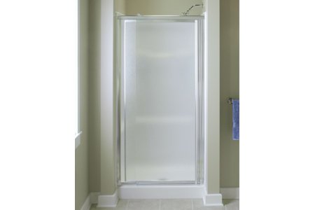 Sterling 1500D-26S Vista Pivot II Shower Door 65-1/2H x 23 - 26-1/2W Pebble Glass Silver