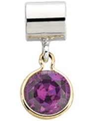 14k Gold & Silver Kera June Dangle Birthstone Bead Charm 24762-June