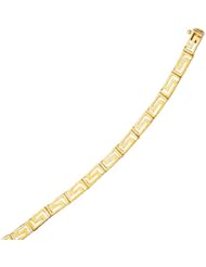 14K Yellow Gold 7.25" 5.0mm Polish Greek Key Cut Out Bracelet With Box Catch Clasp