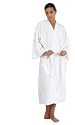 Canyon Rose Cloud 9 Plush Microfiber Women's Long Spa Robe, Medium/Large, White Willow