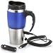 Heated Travel Mug - 12V and USB Compatible - Blue (Blue) (7.6"H x 3"W x 3"D)