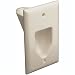 Datacomm Electronics 45-0001-LA Gang Recessed Cable Plate (Light Almond)