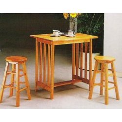Breakfast Bar and Stools Set (Natural) (Sizes Vary) 
