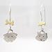 Cute Cat & Dog Earrings in Sterling Silver with Brass Bone and Charm Detail, #8919