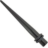 One Acrylic Taper: 2g Black (SOLD INDIVIDUALLY. ORDER TWO FOR A PAIR.)